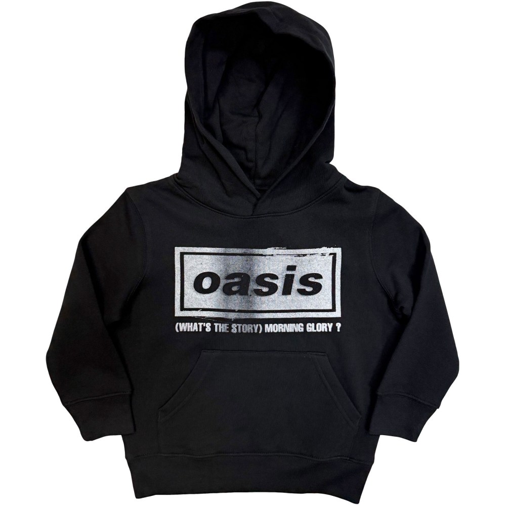 Oasis - What's The Story Distress Logo Kids hoodie/sweater - Black